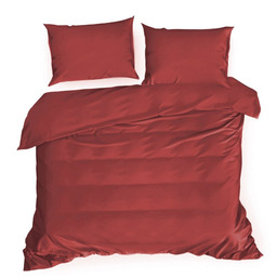 Eurofirany Pościel satynowa 160x200 Nova czerwona dwustronna