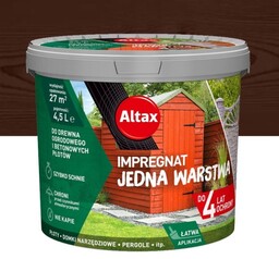 ALTAX Impregnat Jedna Warstwa 4,5L brąz do drewna