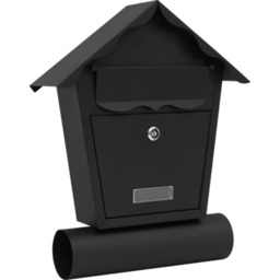 Skrzynka na listy DOMEK C5 z tuba czarny