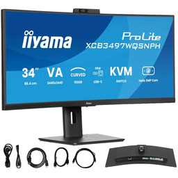 Monitor iiyama XCB3497WQSNPH-B1 34" zakrzywiony UWQHD VA LED,
