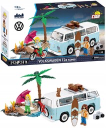 Klocki Cobi 24617 Volkswagen T2A Kombi surfing, plaża,