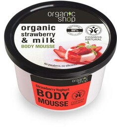 Mus do ciała truskawkowy jogurt 250ml Organic Shop