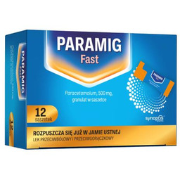 PARAMIG Fast 500 mg Lek przeciwbólowy granulat, 12