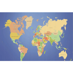 PUZZLE Polityczna Mapa Świata i Flagi A3 252