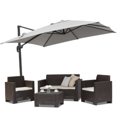 Parasol ogrodowy szary Siena 3x3m Garden Point
