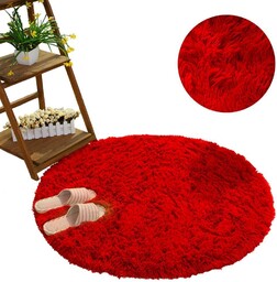 Dywan okrągły Shaggy Strado 150x150 BloodyRed (Czerwony), rozmiar