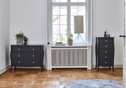 Komoda z szufladami czarna mat 51 cm Baroque