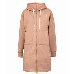 Bluza Rozpinana Damska Z Kapturem Tunika Beżowa Captain