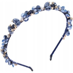 IYOU opaska do włosów wianek niebieska ślub studniówka