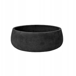 kamienna czarna donica misa Eileen 35/13cm czarno grafitowa