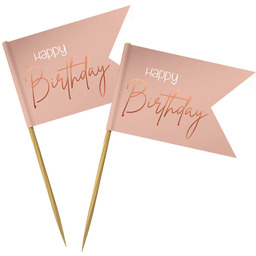 Pikery na muffiny Happy Birthday - 36 szt.