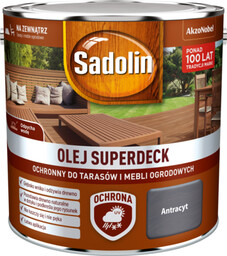 Olej do tarasów i mebli ogrodowych Superdeck Antracyt