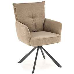 Elior Beżowy obrotowy fotel wypoczynkowy - Operlo