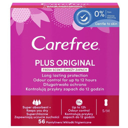 CAREFREE Plus Normal wkładki higieniczne Fresh Scent 56szt.