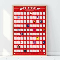 Gift Republic 100 musicali zdrapka plakat lista rzeczy
