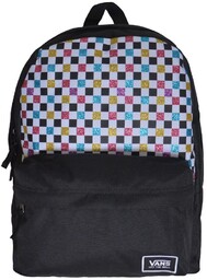 Plecak VANS krata kolorowy szkolny, Glitter Check Realm