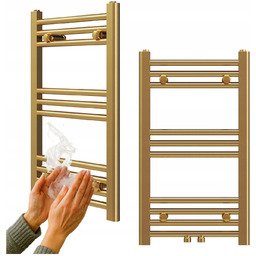 Grzejnik łazienkowy kaloryfer nowoczesny drabinkowy Złoty 70x40 cm