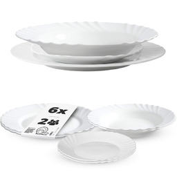 Zestaw obiadowy Marotta talerz głęboki + talerz deserowy