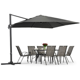 Parasol ogrodowy antracytowy Siena 3x3m Garden Point