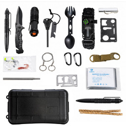 Zestaw survivalowy przetrwania Redleaf Essential Kit 16 ELEMENTÓW