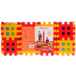 KLOCKI DUŻE WAFLE KONSTRUKCYJNE MARIOINEX KOSTKA 48 SZTUK