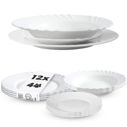 Zestaw obiadowy Marotta talerz głęboki + talerz deserowy