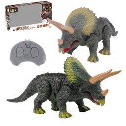 Zdalnie Sterowany Dinozaur Triceratops Chodzący Dźwięk Świeci Realistyczny