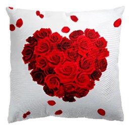 Domarex Poduszka dekoracyjna 43x43 Cleo Rose heart biała
