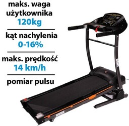 HERTZ FITNESS Bieżnia elektryczna Home 1250W 14km/h