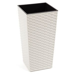 Doniczka FINEZJA 35 x 35 rattan kremowy Lamela