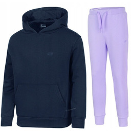 4F OCIEPLANY DZIEWCZÄCY DRES KOMPLET BLUZA SPODNIE /