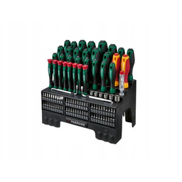 Zestaw śrubokrętów wkrętaków Parkside 101 elementów , śrubokręty