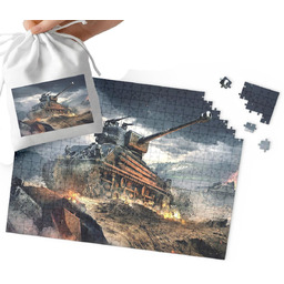 Puzzle - Wojsko Czołgi Militaria Wzory Dla Chłopca