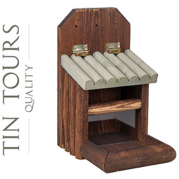 DREWNIANY KARMNIK DLA WIEWIÓREK SPIŻARKA 19x15x25,5 cm