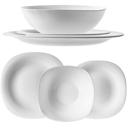 Zestaw obiadowy Vetriolo salaterka + talerz deserowy +