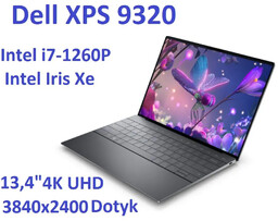 Bezramkowy aluminiowy ultrabook Dell XPS 9320 i7-1260P 16GB