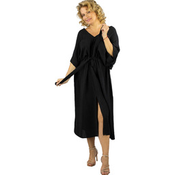 Sukienka oversize z paskiem i dekoltem V SOPHIA-50/52