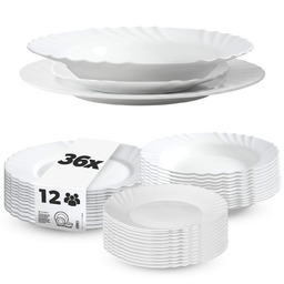 Zestaw obiadowy Marotta talerz głęboki + talerz deserowy