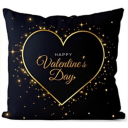Domarex Poduszka dekoracyjna 43x43 Cleo Gold Heart czarna