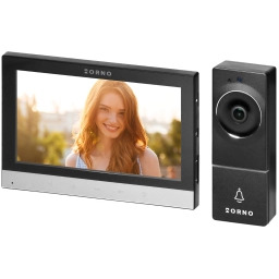 Orno OR-VID-MD-1084/B Alerto 7" panel dotykowy Czarno-srebny Wideodomofon