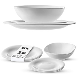 Zestaw obiadowy Vetriolo salaterka + talerz deserowy +