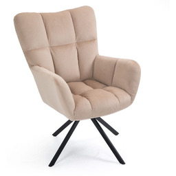 Fotel obrotowy CL-18030-2 do salonu Welur Beżowy
