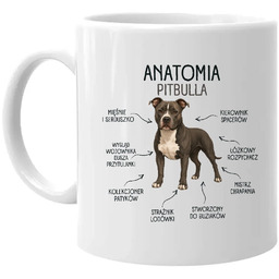 Anatomia Pitbulla - kubek na prezent dla miłośnika