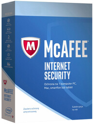 McAfee Internet Security 1 PC/1 rok - klucz