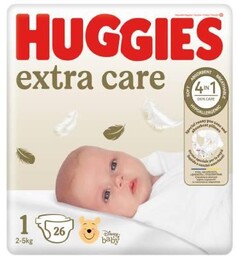 HUGGIES Extra Care 1 Pieluchy 2-5 kg, 26