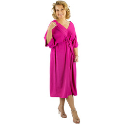 Sukienka oversize z paskiem i dekoltem V SOPHIA-50/52