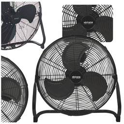 Wentylator podłogowy cyrkulator Mocny Wydajny 80W czarny metalowy