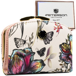 Modny portfel damski ze skóry ekologicznej zamykany