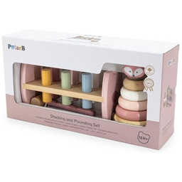 VIGA Zabawka edukacyjna PolarB Zestaw Przebijanka i piramidka