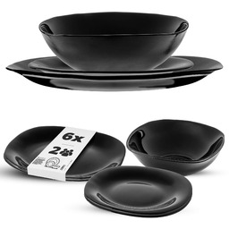 Zestaw obiadowy Vetriolo salaterka + talerz deserowy +